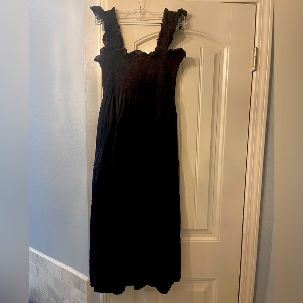 Hill House Home black Swiss dot Ellie nap dress size M